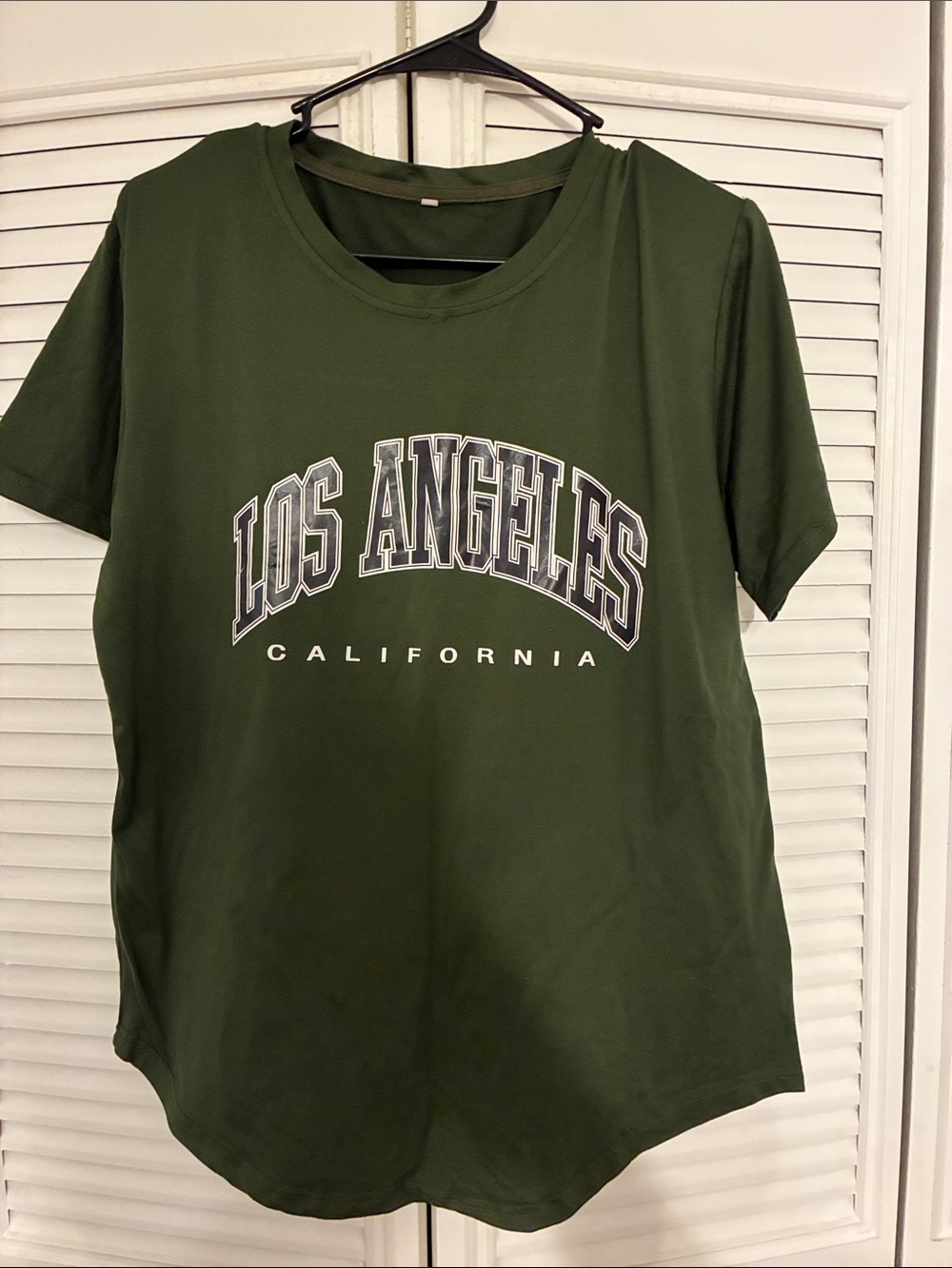Los Angeles California Crewneck Tee - Olive Green